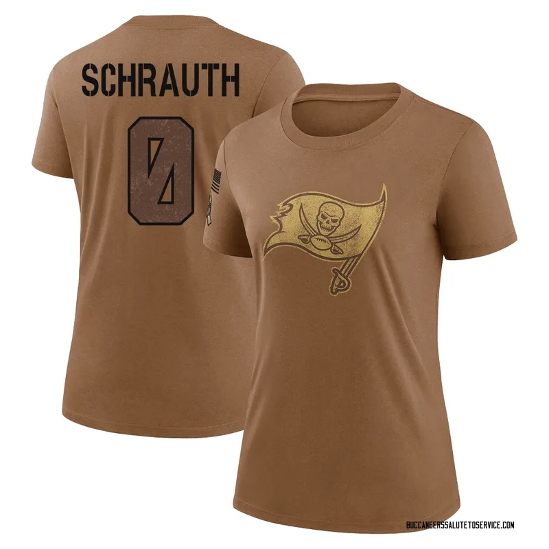 Women's Billy Schrauth Tampa Bay Buccaneers Legend Brown 2023 Salute To Service Performance T-Shirt