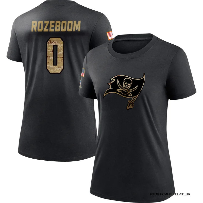 Women's Christian Rozeboom Tampa Bay Buccaneers Black 2020 Salute To Service Performance T-Shirt