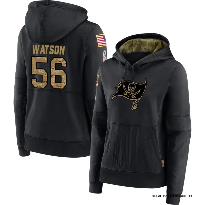 Women's Desmond Watson Tampa Bay Buccaneers Black 2020 Salute to Service Sideline Performance Pullover Hoodie