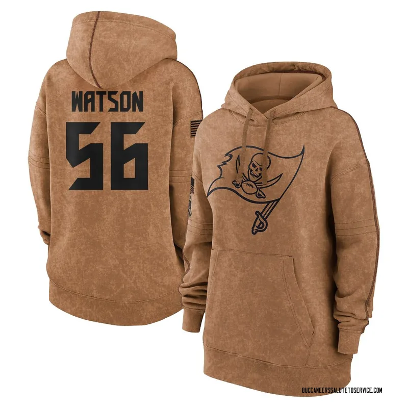 Women's Desmond Watson Tampa Bay Buccaneers Brown 2023 Salute To Service Pullover Hoodie