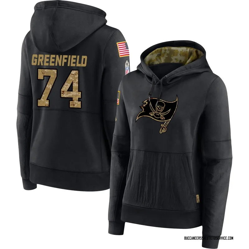 Women's Garret Greenfield Tampa Bay Buccaneers Black 2020 Salute to Service Sideline Performance Pullover Hoodie