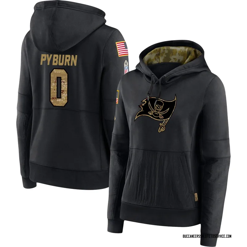 Women's Jack Pyburn Tampa Bay Buccaneers Black 2020 Salute to Service Sideline Performance Pullover Hoodie