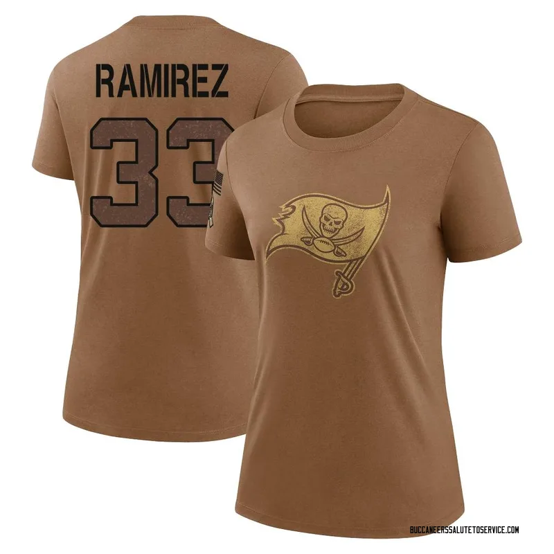 Women's Jose Ramirez Tampa Bay Buccaneers Legend Brown 2023 Salute To Service Performance T-Shirt