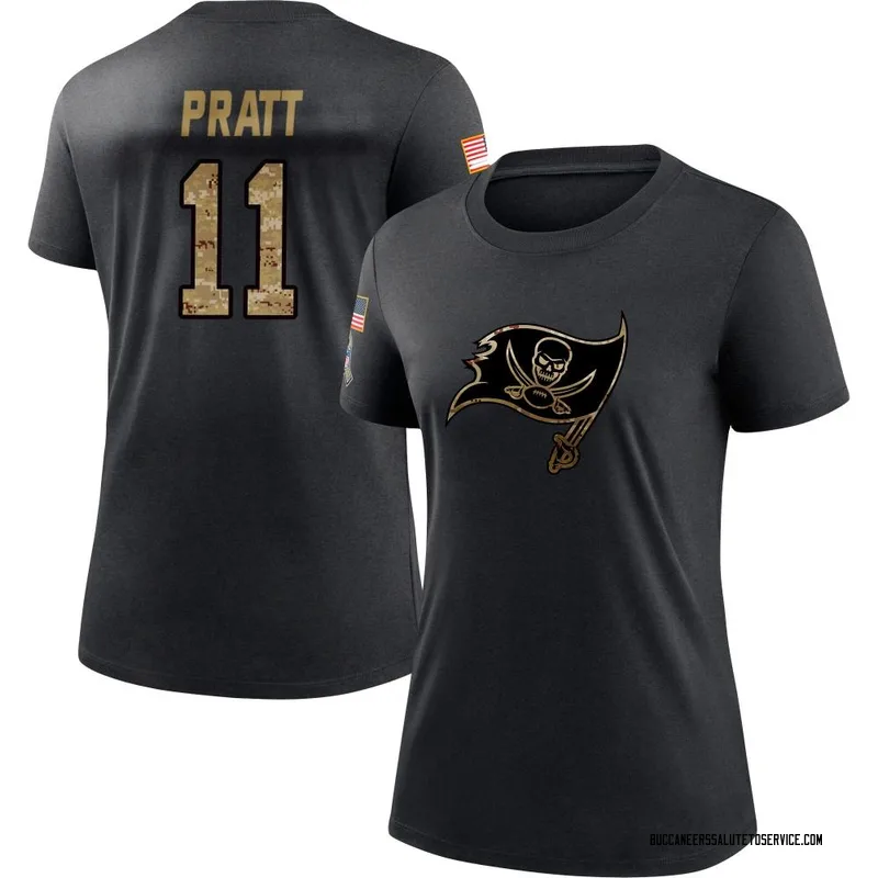Women's Michael Pratt Tampa Bay Buccaneers Black 2020 Salute To Service Performance T-Shirt