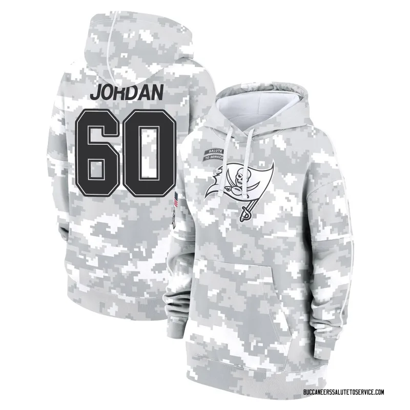 Women's Mike Jordan Tampa Bay Buccaneers Camo Arctic 2024 Salute to Service Club Fleece Pullover Hoodie