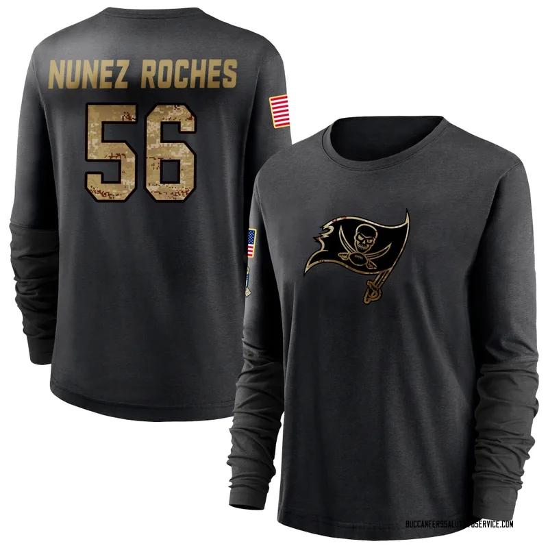 Women's Rakeem Nunez-Roches Tampa Bay Buccaneers Black 2020 Salute To Service Sideline Performance Long Sleeve T-Shirt