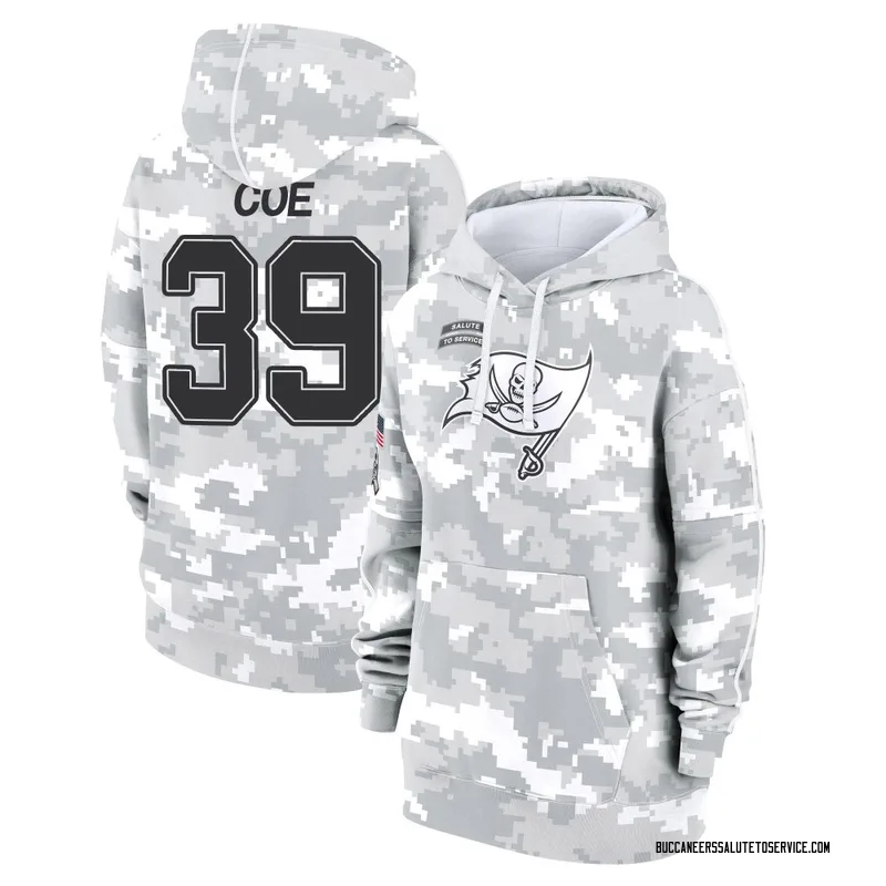 Women's Ryan Coe Tampa Bay Buccaneers Camo Arctic 2024 Salute to Service Club Fleece Pullover Hoodie