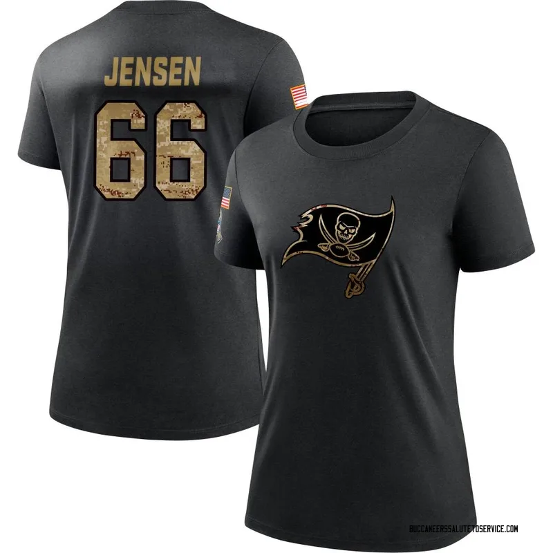 Women's Ryan Jensen Tampa Bay Buccaneers Black 2020 Salute To Service Performance T-Shirt