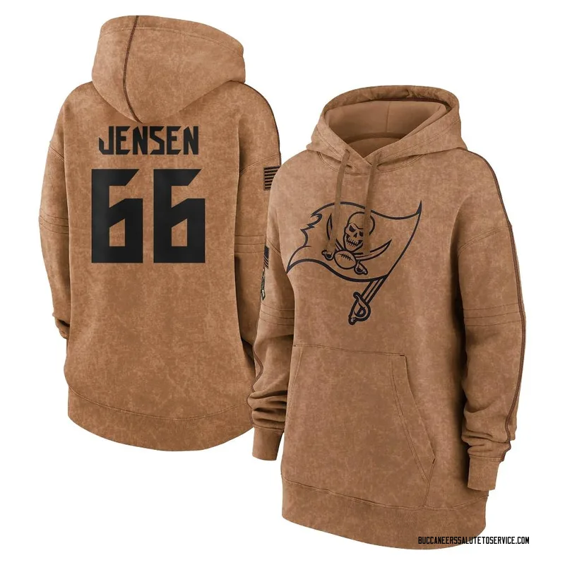Women's Ryan Jensen Tampa Bay Buccaneers Brown 2023 Salute To Service Pullover Hoodie