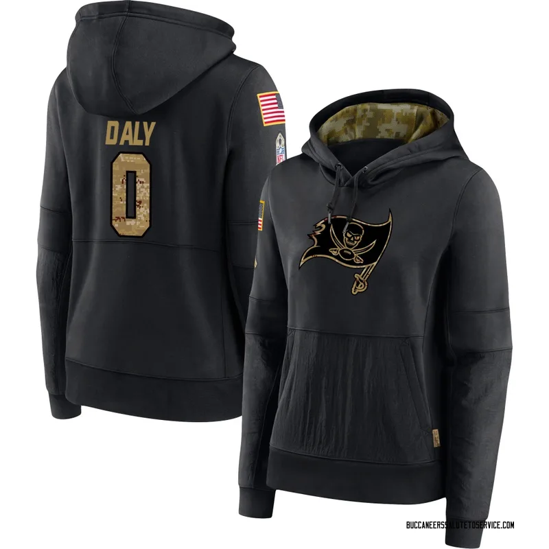 Women's Scott Daly Tampa Bay Buccaneers Black 2020 Salute to Service Sideline Performance Pullover Hoodie