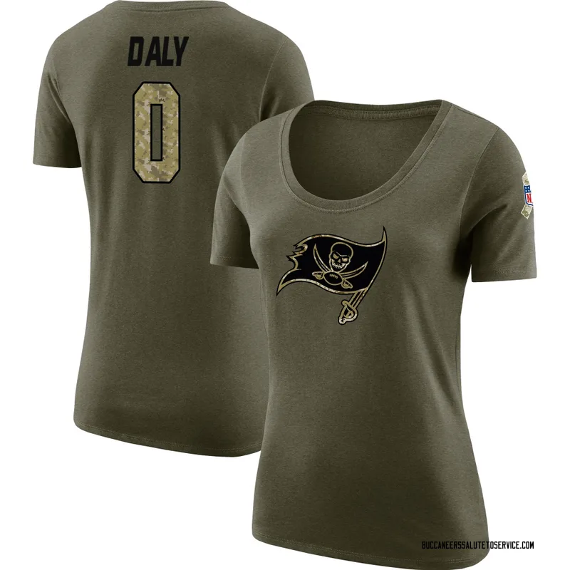 Women's Scott Daly Tampa Bay Buccaneers Legend Olive Salute to Service Scoop Neck T-Shirt