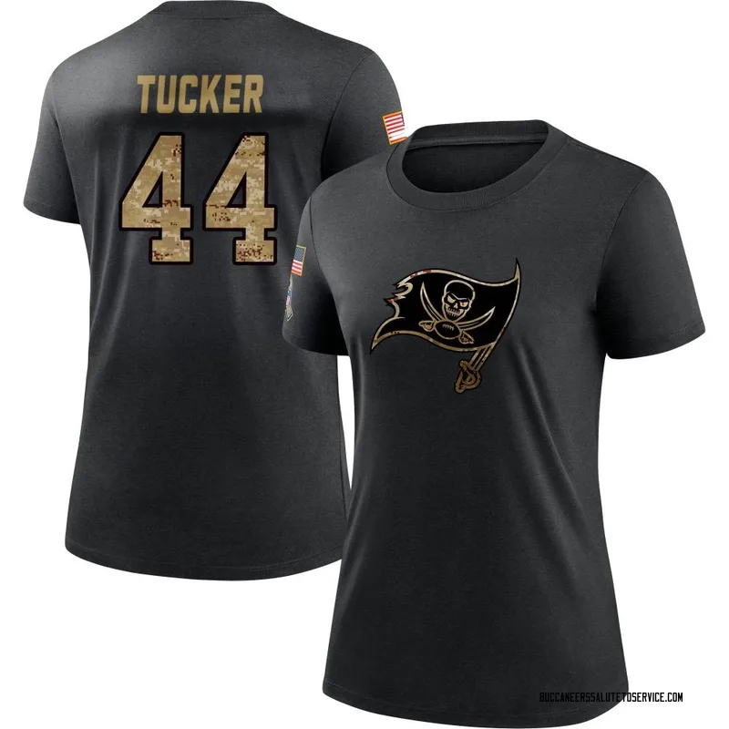Women's Sean Tucker Tampa Bay Buccaneers Black 2020 Salute To Service Performance T-Shirt