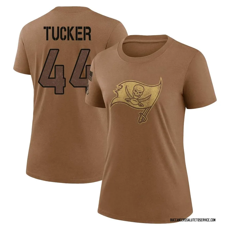Women's Sean Tucker Tampa Bay Buccaneers Legend Brown 2023 Salute To Service Performance T-Shirt