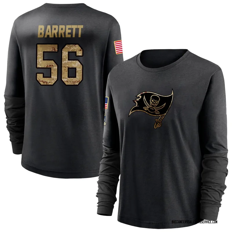 Women's Shaquil Barrett Tampa Bay Buccaneers Black 2020 Salute To Service Sideline Performance Long Sleeve T-Shirt