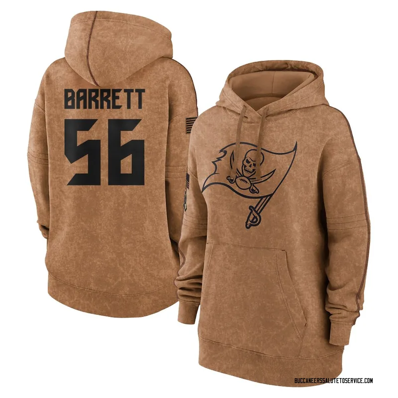 Women's Shaquil Barrett Tampa Bay Buccaneers Brown 2023 Salute To Service Pullover Hoodie