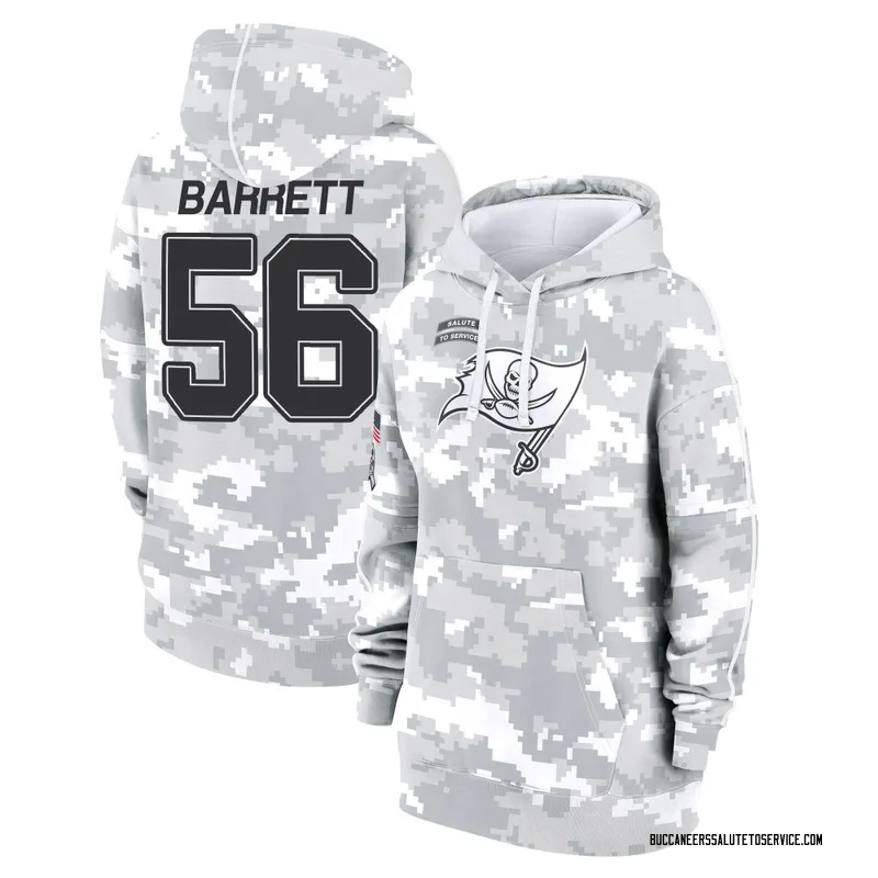 Women's Shaquil Barrett Tampa Bay Buccaneers Camo Arctic 2024 Salute to Service Club Fleece Pullover Hoodie