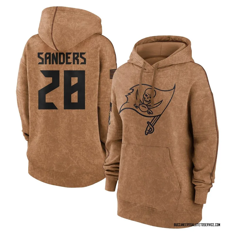 Women's Shilo Sanders Tampa Bay Buccaneers Brown 2023 Salute To Service Pullover Hoodie