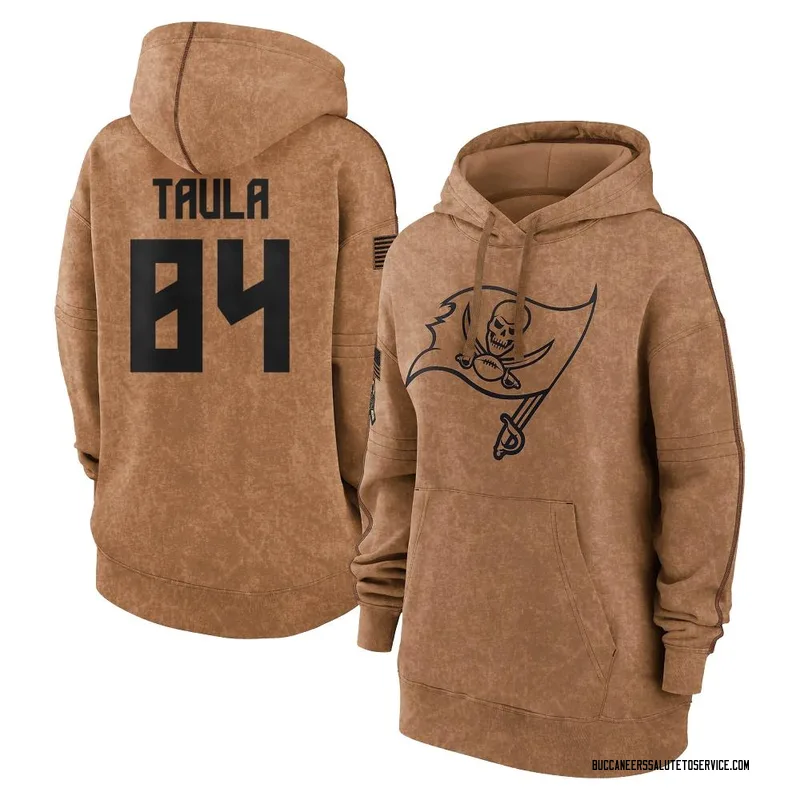Women's Tanner Taula Tampa Bay Buccaneers Brown 2023 Salute To Service Pullover Hoodie