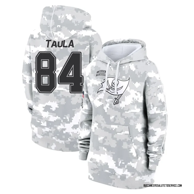 Women's Tanner Taula Tampa Bay Buccaneers Camo Arctic 2024 Salute to Service Club Fleece Pullover Hoodie