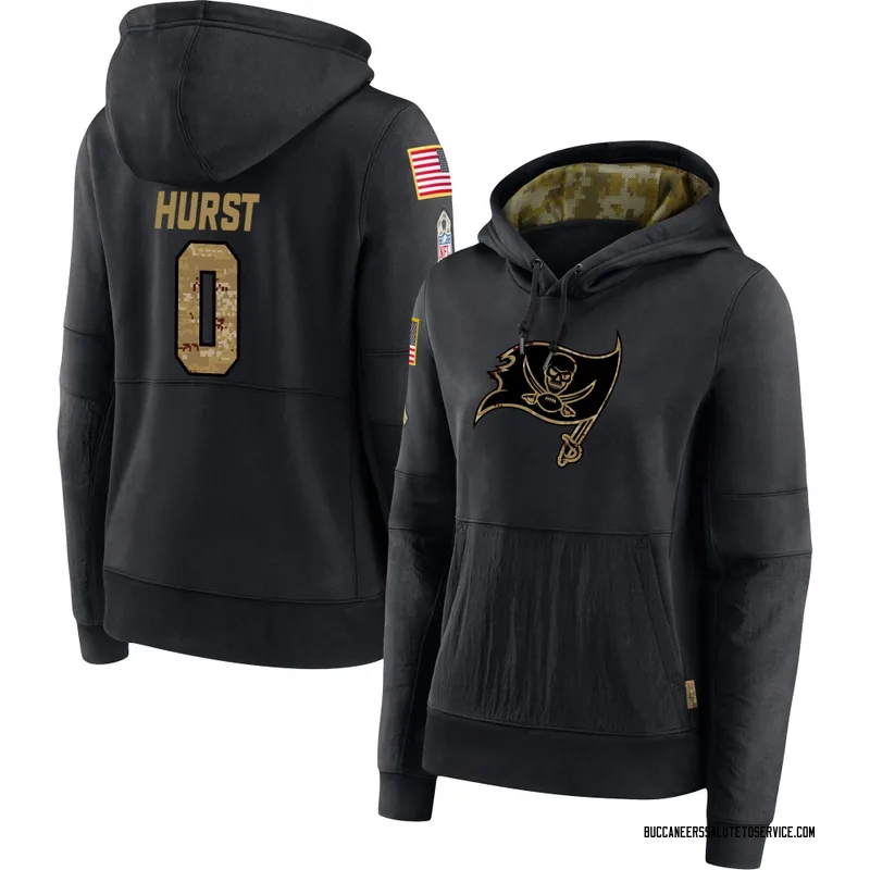 Women's Ted Hurst Tampa Bay Buccaneers Black 2020 Salute to Service Sideline Performance Pullover Hoodie