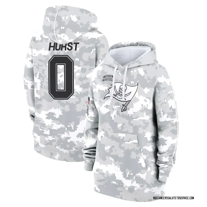 Women's Ted Hurst Tampa Bay Buccaneers Camo Arctic 2024 Salute to Service Club Fleece Pullover Hoodie