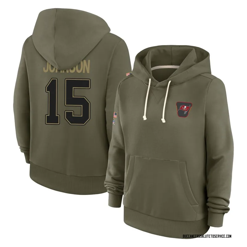 Women's Tez Johnson Tampa Bay Buccaneers Olive 2025 Salute to Service Hoodie