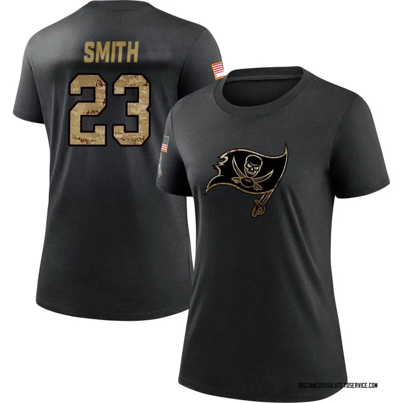 Women's Tykee Smith Tampa Bay Buccaneers Black 2020 Salute To Service Performance T-Shirt