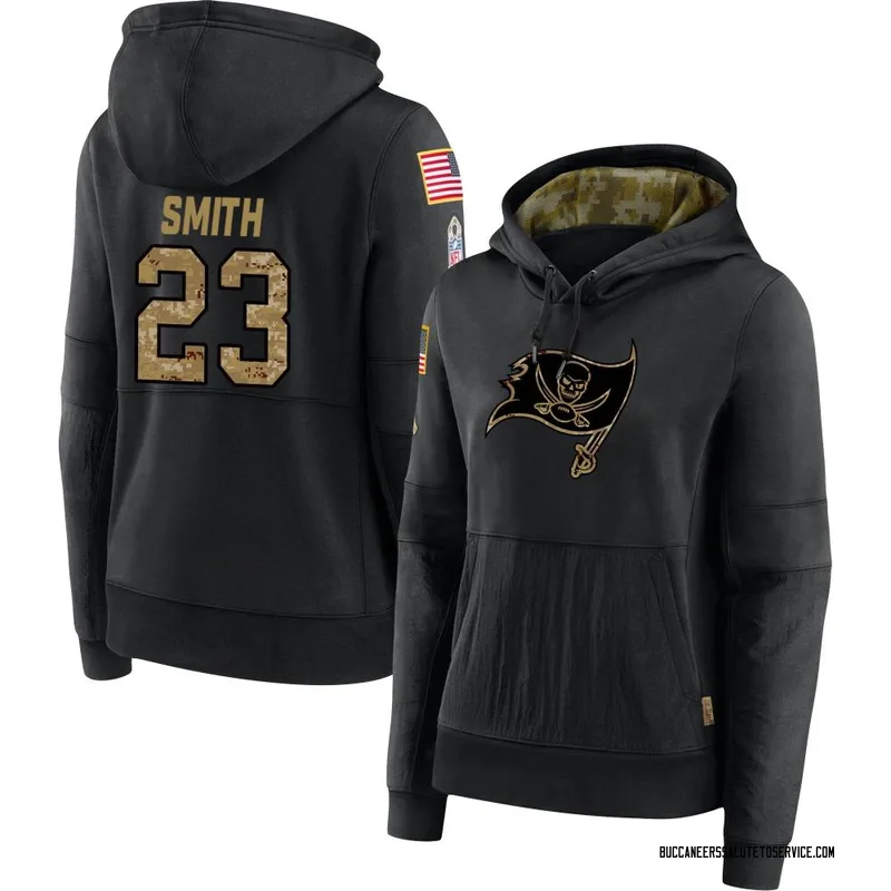 Women's Tykee Smith Tampa Bay Buccaneers Black 2020 Salute to Service Sideline Performance Pullover Hoodie