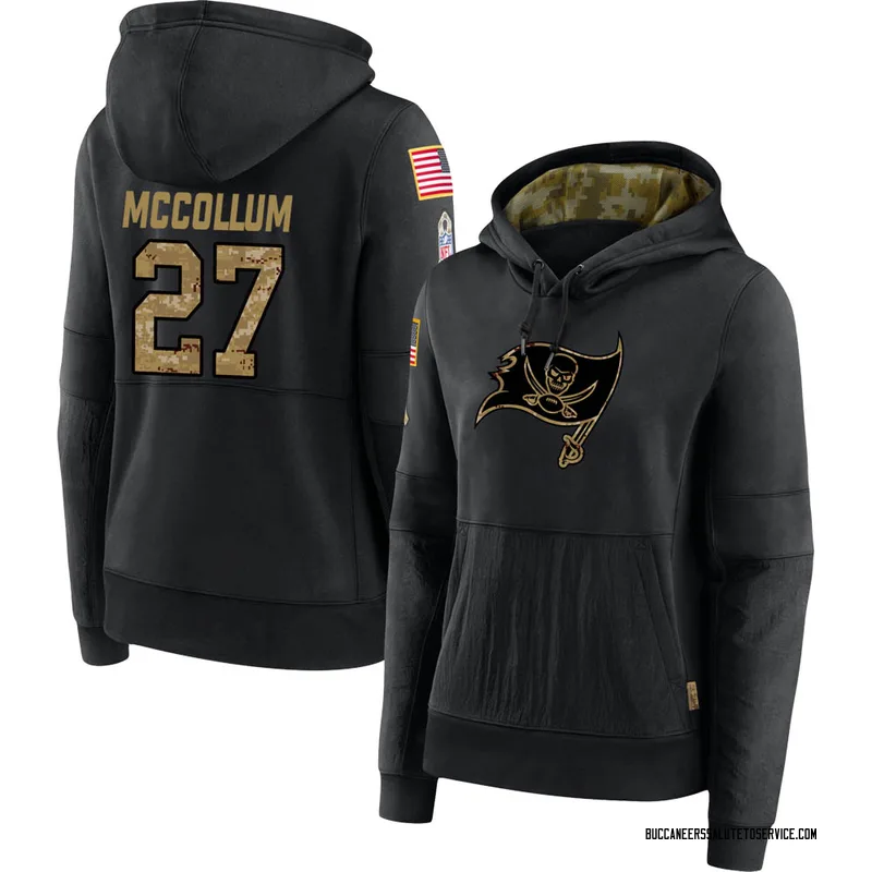 Women's Zyon McCollum Tampa Bay Buccaneers Black 2020 Salute to Service Sideline Performance Pullover Hoodie