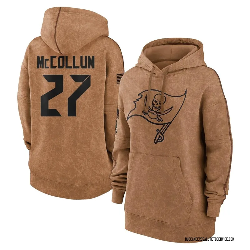 Women's Zyon McCollum Tampa Bay Buccaneers Brown 2023 Salute To Service Pullover Hoodie