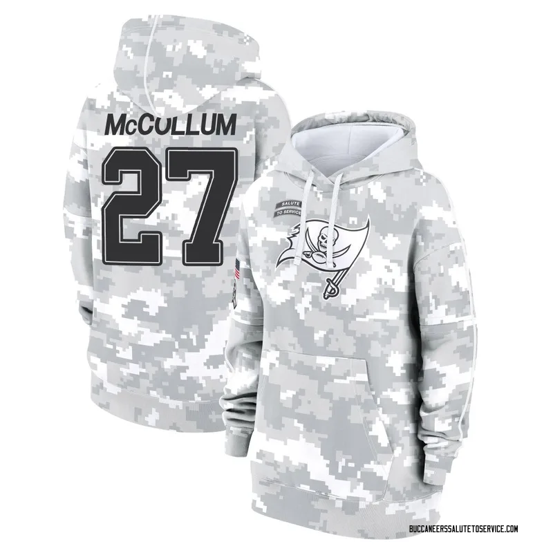 Women's Zyon McCollum Tampa Bay Buccaneers Camo Arctic 2024 Salute to Service Club Fleece Pullover Hoodie