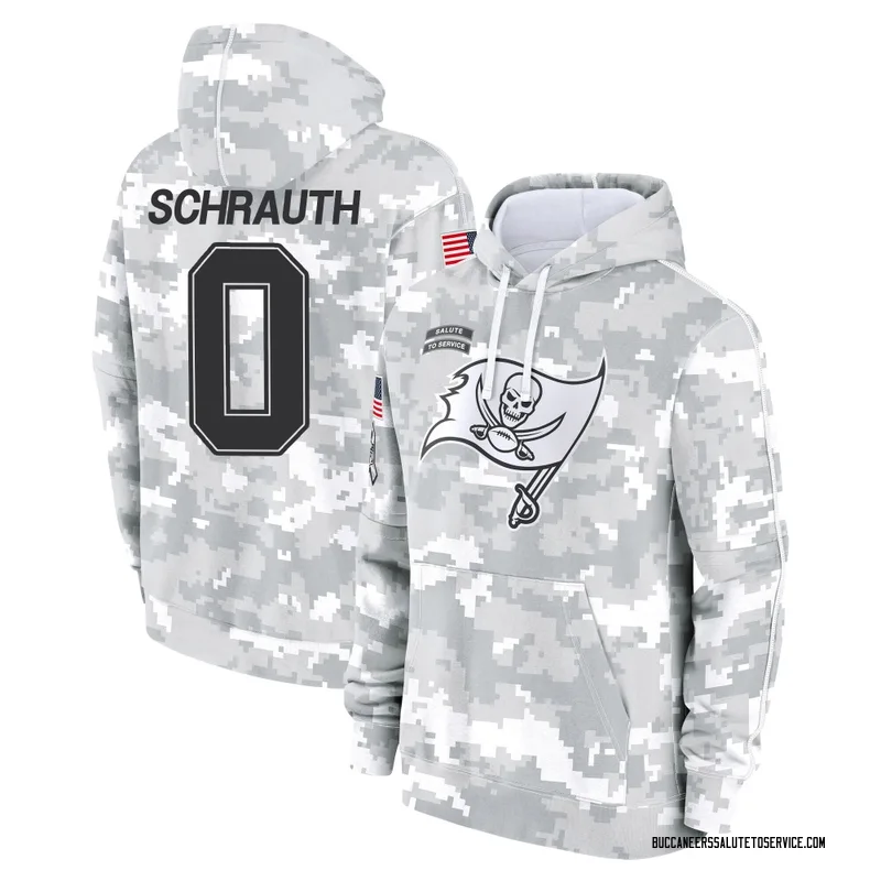 Youth Billy Schrauth Tampa Bay Buccaneers Camo Arctic 2024 Salute to Service Club Fleece Pullover Hoodie