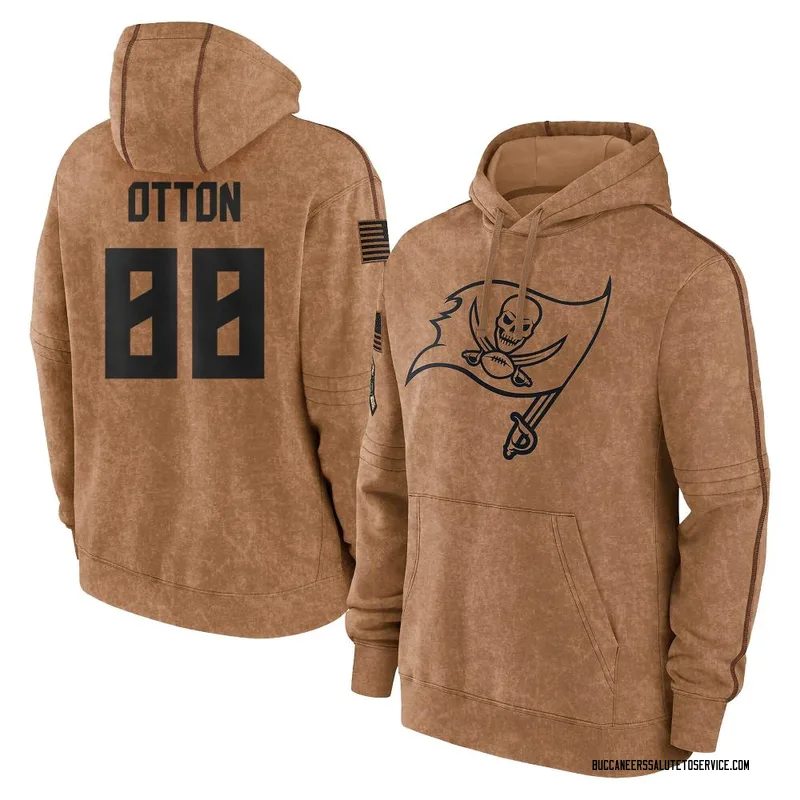 Youth Cade Otton Tampa Bay Buccaneers Brown 2023 Salute To Service Club Pullover Hoodie