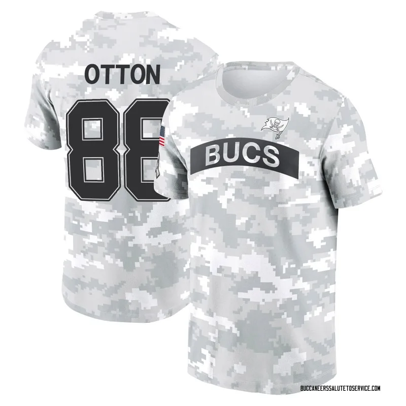 Youth Cade Otton Tampa Bay Buccaneers Camo Arctic 2024 Salute to Service Performance T-Shirt