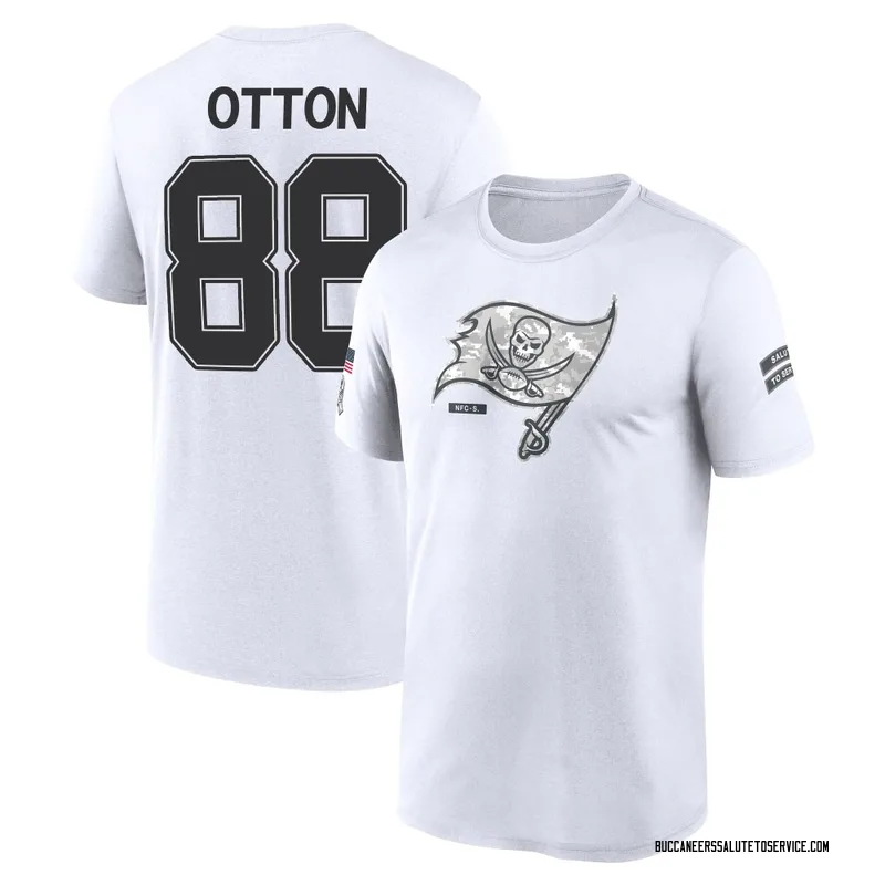 Youth Cade Otton Tampa Bay Buccaneers Legend White 2024 Salute to Service Performance T-Shirt