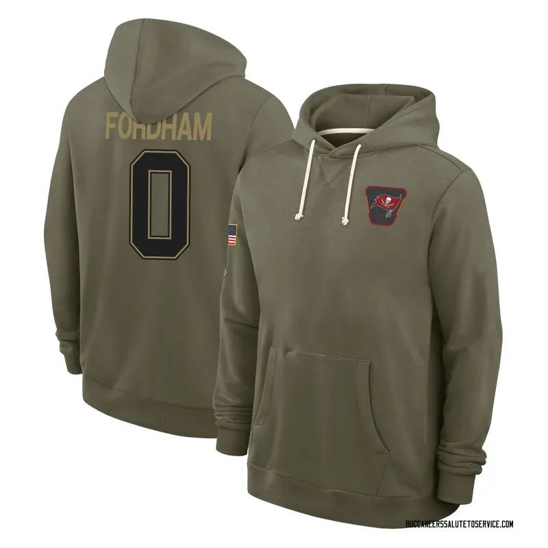 Youth Caden Fordham Tampa Bay Buccaneers Olive 2025 Salute to Service Hoodie