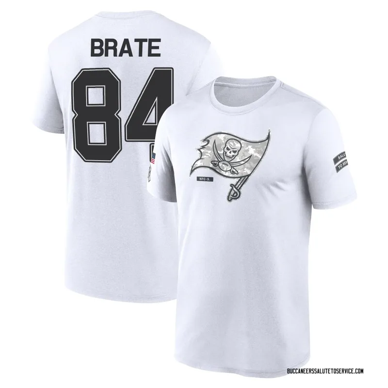 Youth Cameron Brate Tampa Bay Buccaneers Legend White 2024 Salute to Service Performance T-Shirt