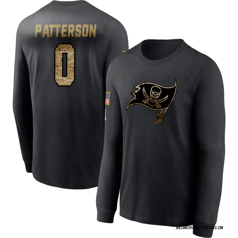 Youth Dean Patterson Tampa Bay Buccaneers Black 2020 Salute To Service Sideline Performance Long Sleeve T-Shirt