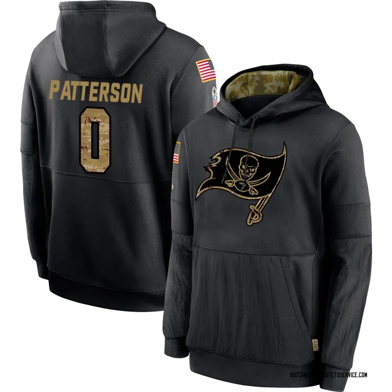 Youth Dean Patterson Tampa Bay Buccaneers Black 2020 Salute to Service Sideline Performance Pullover Hoodie