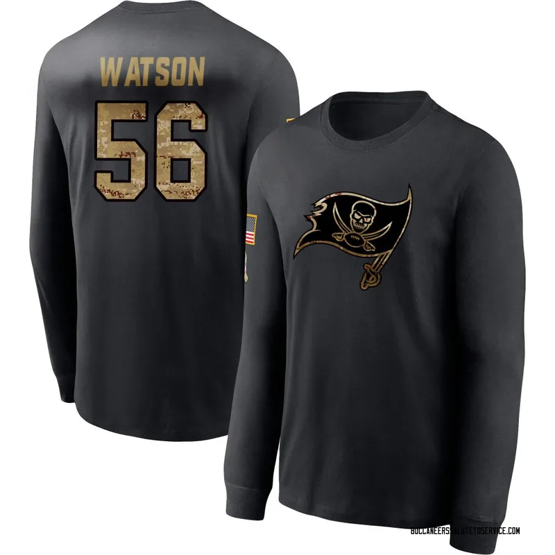Youth Desmond Watson Tampa Bay Buccaneers Black 2020 Salute To Service Sideline Performance Long Sleeve T-Shirt