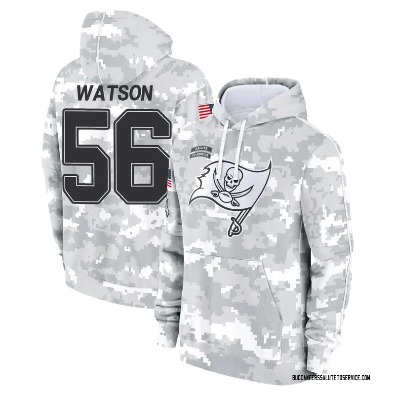 Youth Desmond Watson Tampa Bay Buccaneers Camo Arctic 2024 Salute to Service Club Fleece Pullover Hoodie