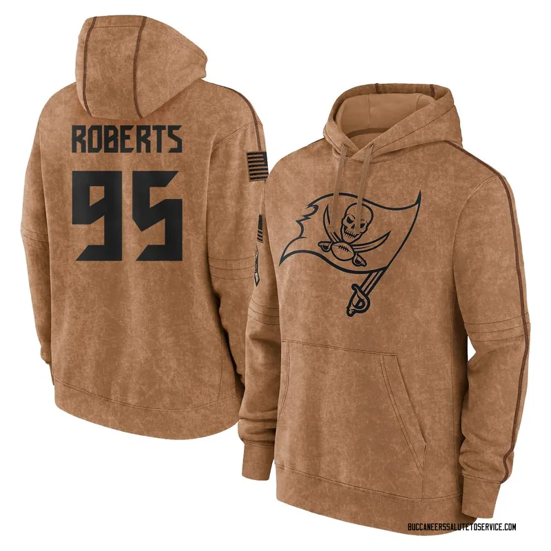 Youth Elijah Roberts Tampa Bay Buccaneers Brown 2023 Salute To Service Club Pullover Hoodie