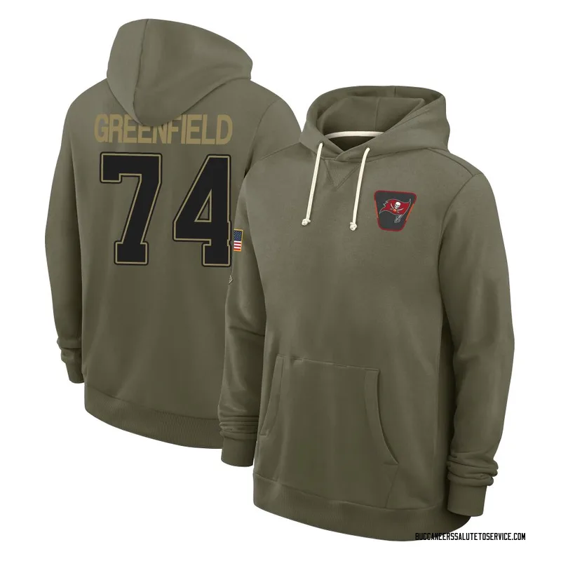 Youth Garret Greenfield Tampa Bay Buccaneers Olive 2025 Salute to Service Hoodie