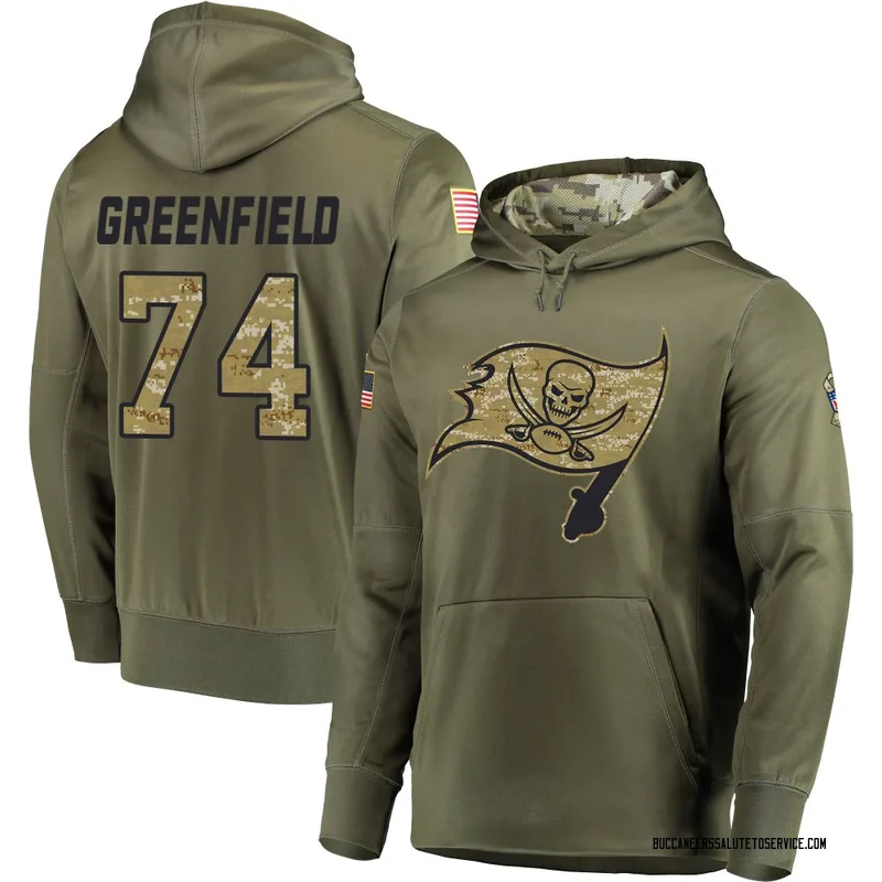 Youth Garret Greenfield Tampa Bay Buccaneers Olive Salute to Service Pullover Hoodie