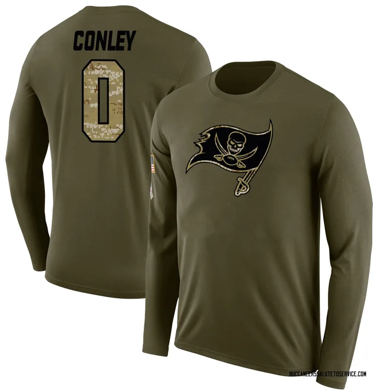 Youth Ja'Qurious Conley Tampa Bay Buccaneers Legend Olive Salute to Service Sideline Long Sleeve T-Shirt