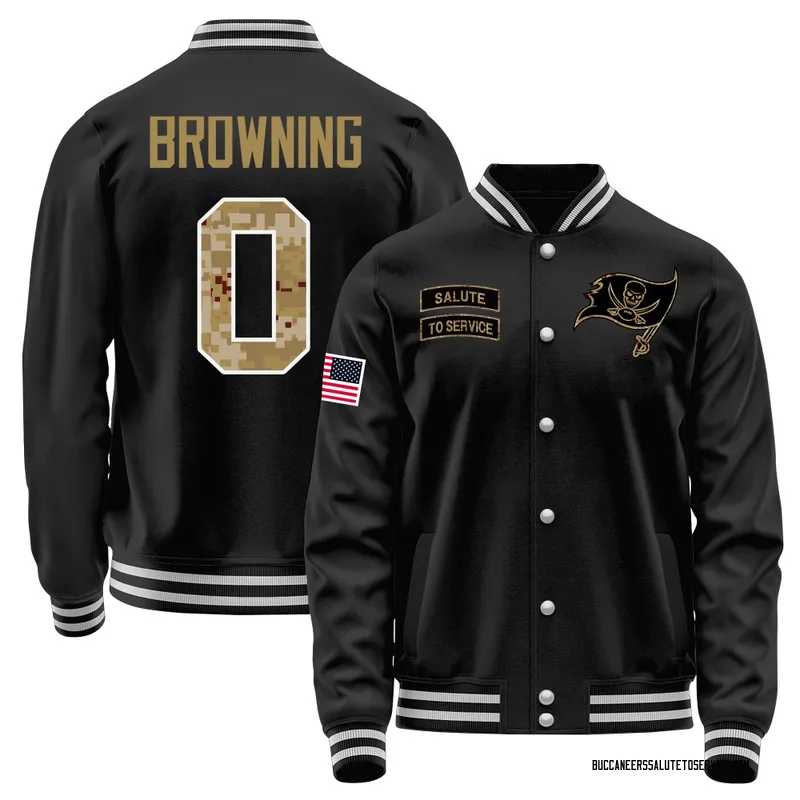 Youth Jake Browning Tampa Bay Buccaneers Black Salute to Service Sideline Performance Jacket
