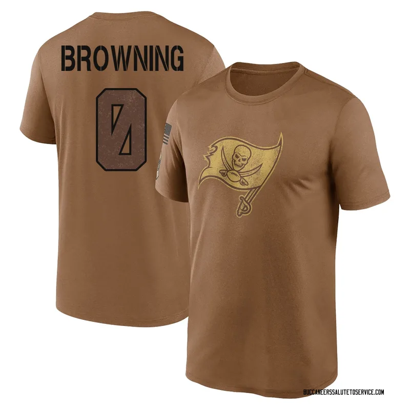 Youth Jake Browning Tampa Bay Buccaneers Legend Brown 2023 Salute To Service Performance T-Shirt