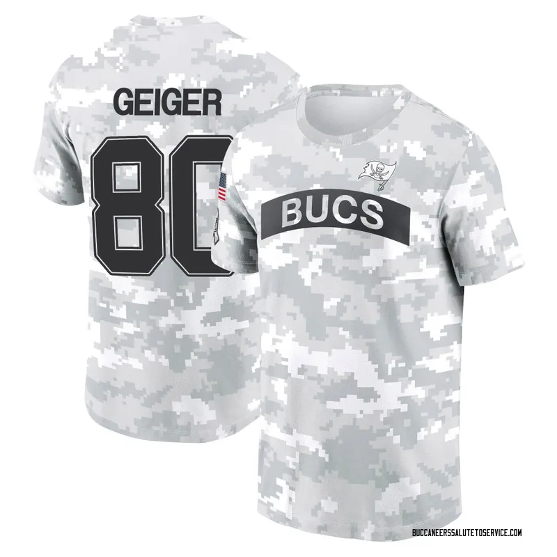 Youth Kaylon Geiger Tampa Bay Buccaneers Camo Arctic 2024 Salute to Service Performance T-Shirt