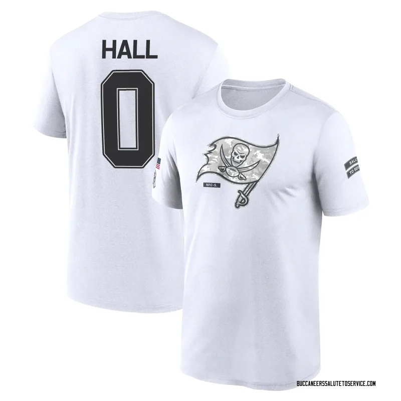 Youth Kemon Hall Tampa Bay Buccaneers Legend White 2024 Salute to Service Performance T-Shirt