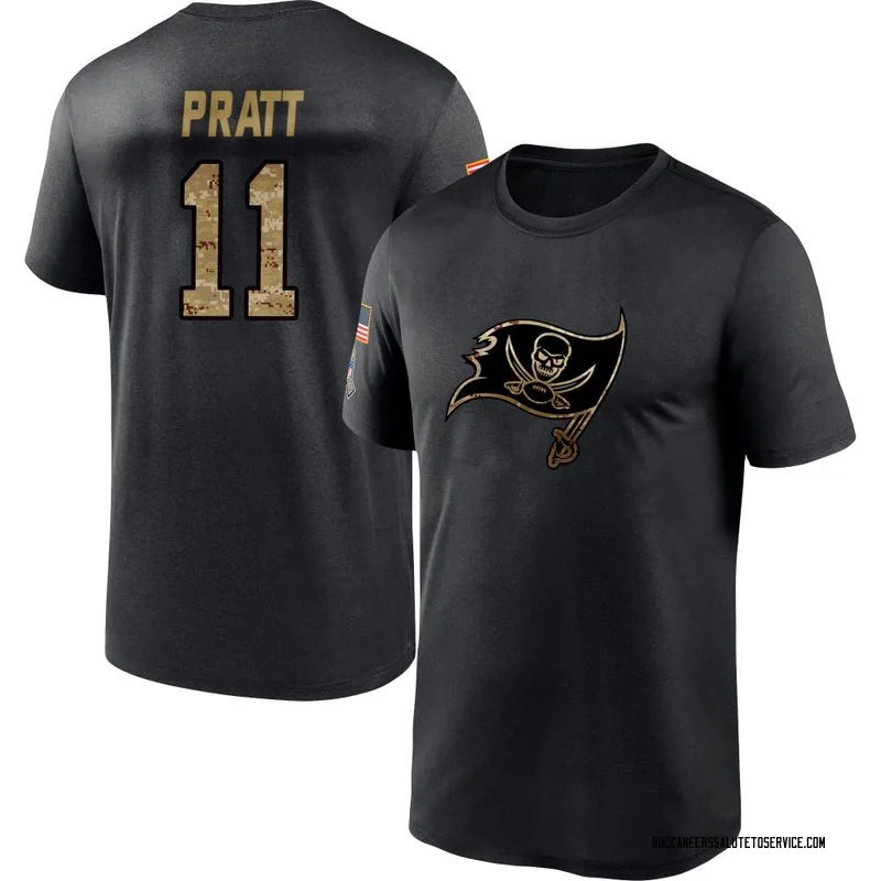 Youth Michael Pratt Tampa Bay Buccaneers Black 2020 Salute To Service Performance T-Shirt